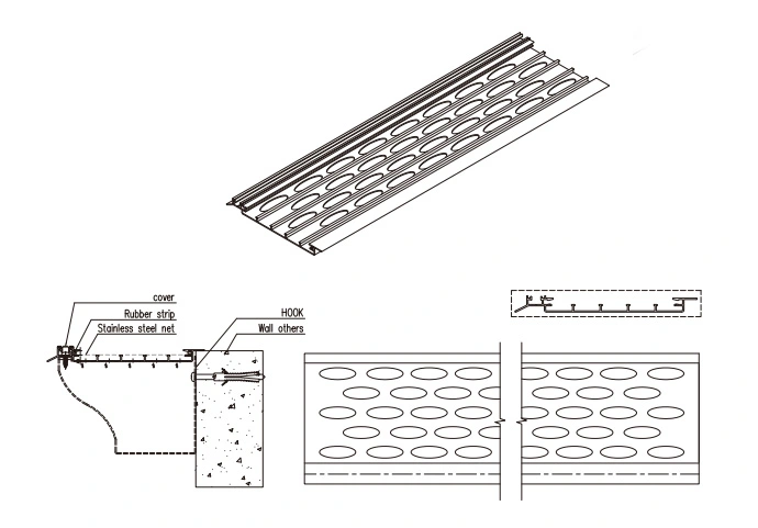 Dachrinnenschutz aus stranggepresstem Aluminium