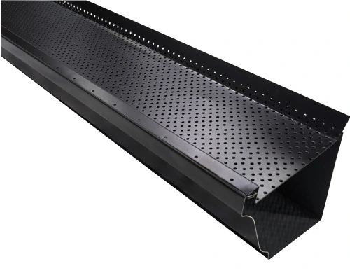 black aluminum gutter guards