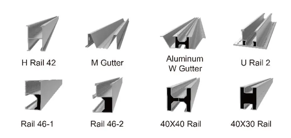 carril de alumínio de perfil ocidental