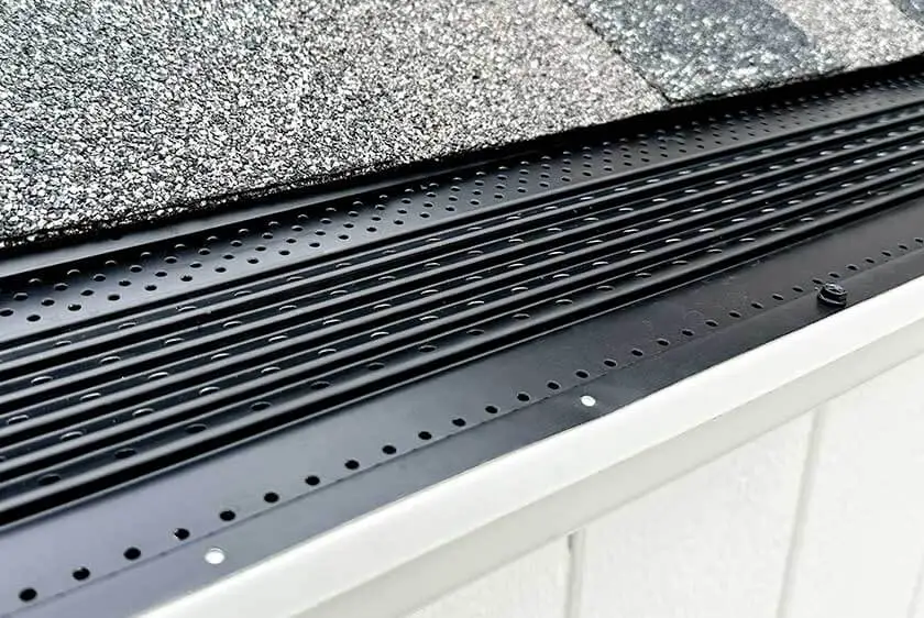 black aluminum gutter guards